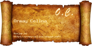 Ormay Celina névjegykártya